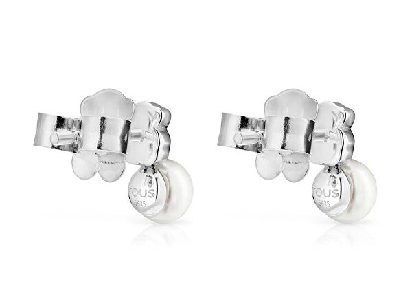 Stříbrné náušnice s amazonitem a perlou Icon Color 1002075600