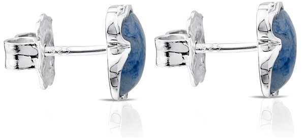 Stříbrné medvídkové náušnice s modrým dumortieritem Icon Color 615433550