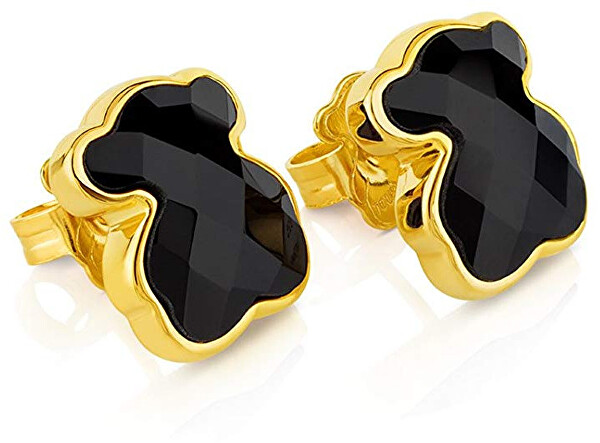 Silberne Ohrringe mit Onyx Teddybär Icon Color 215433580
