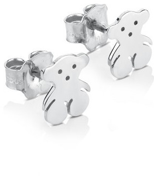 Piccoli orecchini in argento con orsetto 611140030