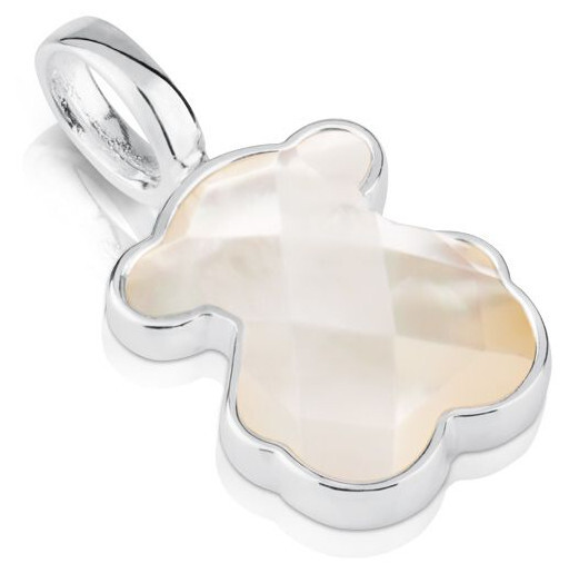 Stříbrný medvídkový přívěsek s perletí Icon Color 215434520