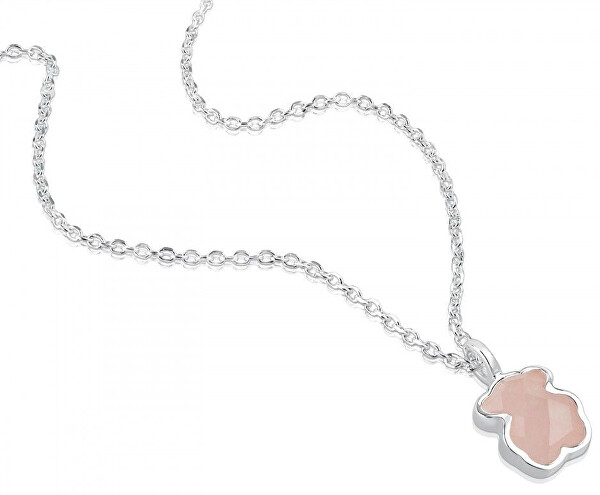 Stříbrný náhrdelník s medvídkem Icon Color 215434550 (řetízek, přívěsek)