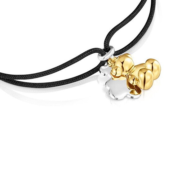 Černý nylonový náramek s medvídky Bold Bear 1004458200