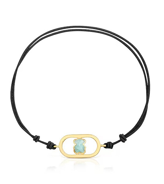 Černý nylonový náramek s amazonitem Camille 1004561200