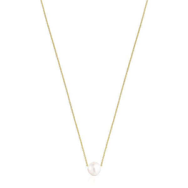 Elegante vergoldete Halskette mit Perle Gloss 111232560