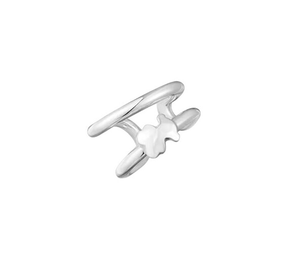 Dvojitá stříbrná single záušnice Icon Metal 1004486400