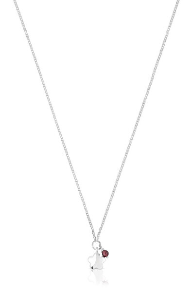 Strieborný náhrdelník s rhodolitom Bold Motif 1003874600