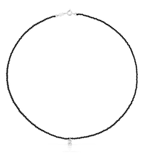 Štýlový náhrdelník z onyxu Bold Bear 1003881600