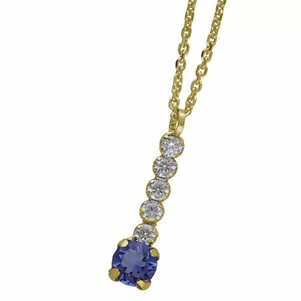 Elegante collana placcata oro con cristalli Shine A4668-08DG