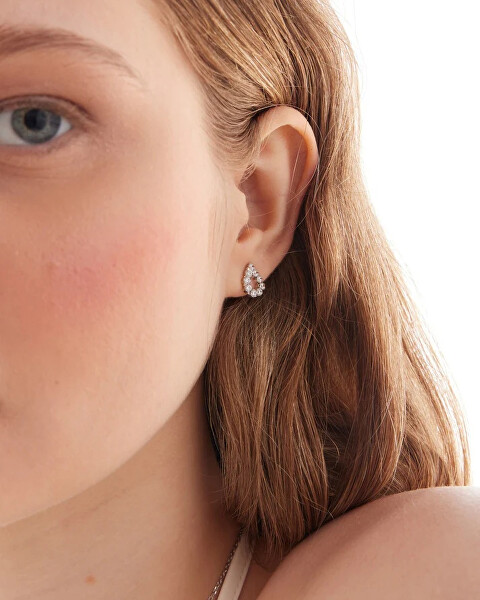 Elegantní stříbrné náušnice s krystaly Teardrop Lieve A5533-07HT