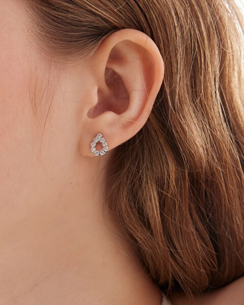 Elegantní stříbrné náušnice s krystaly Teardrop Lieve A5533-07HT