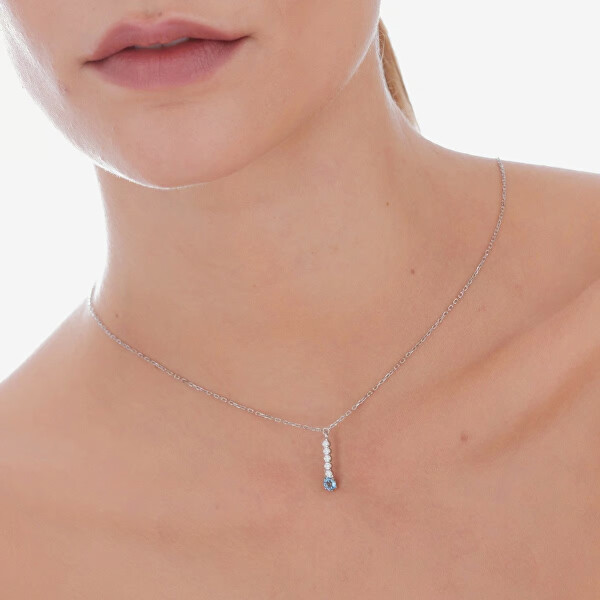 Elegante collana in argento con cristalli Shine A4668-10HG