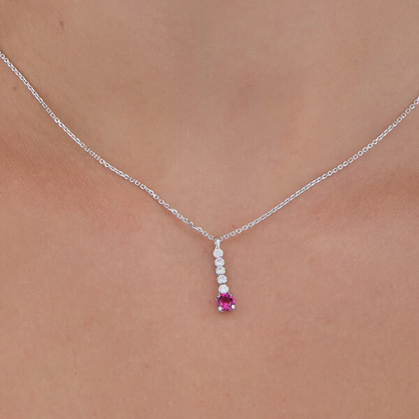 Elegante collana in argento con cristalli Shine A4668-21HG