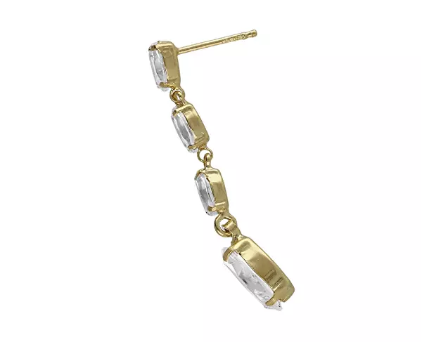 Elegantní visací náušnice s čirými krystaly Purpose A4655-07DT