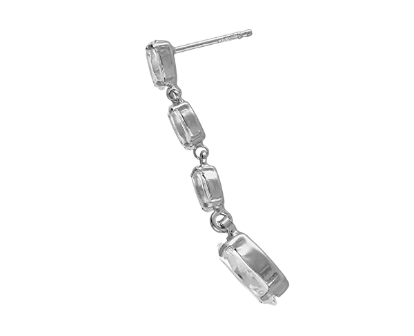 Elegantní visací náušnice s čirými krystaly Purpose A4655-07HT