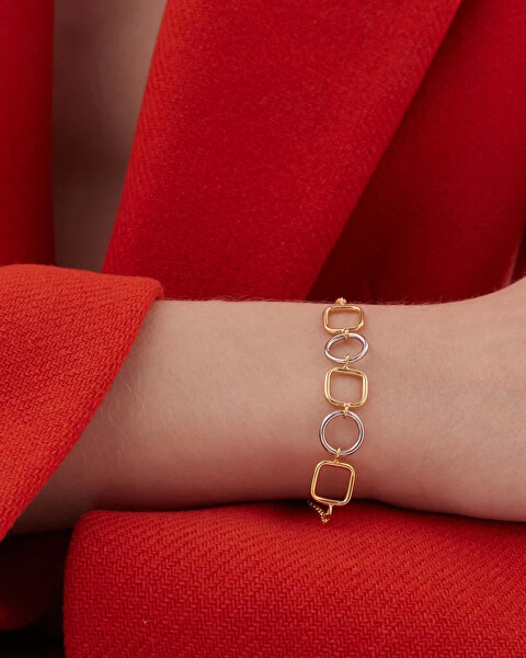 Moderní bicolor náramek ze stříbra Nivola A5511-BP