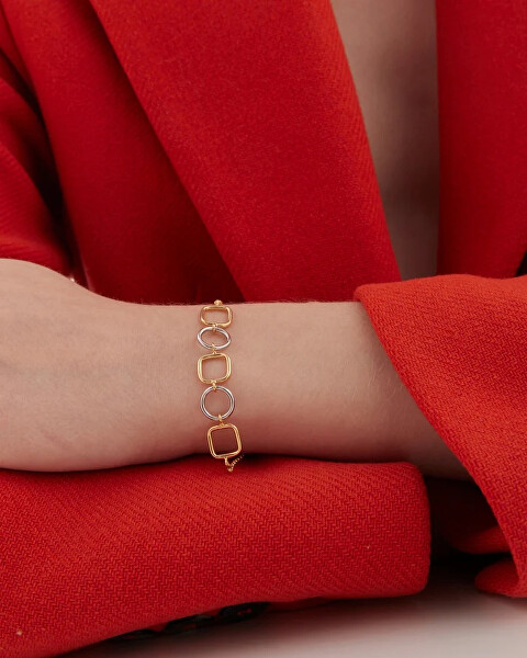 Moderní bicolor náramek ze stříbra Nivola A5511-BP