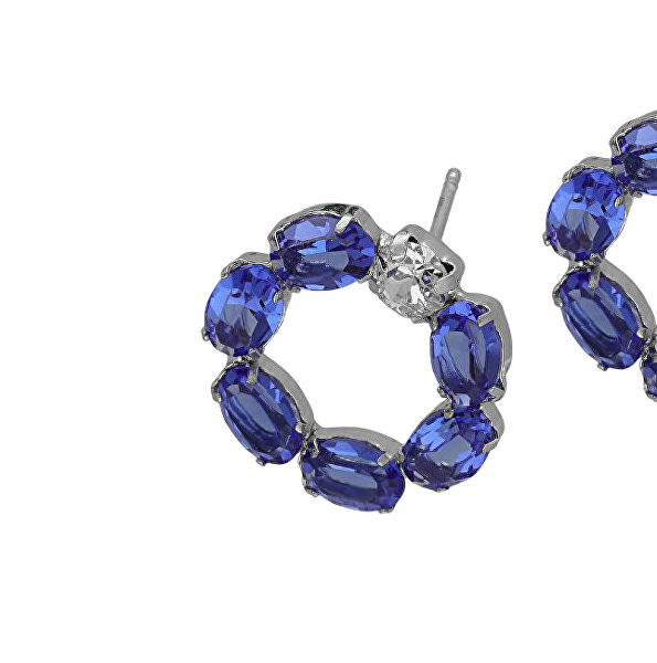Oslnivé náušnice s modrými krystaly Harmony A4688-08HT