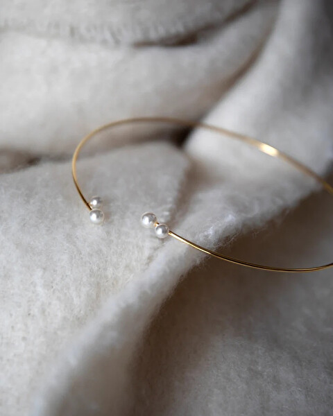 Pevný stříbrný náhrdelník s perlami Sera A5557-00HG