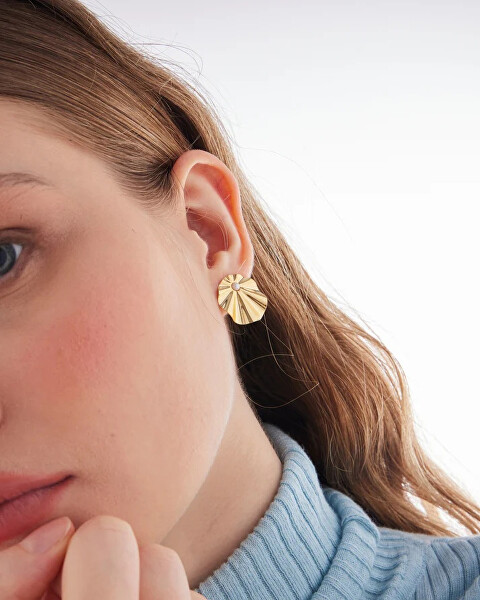 Pozlacené náušnice se syntetickou perlou Alpina A5452-00DT