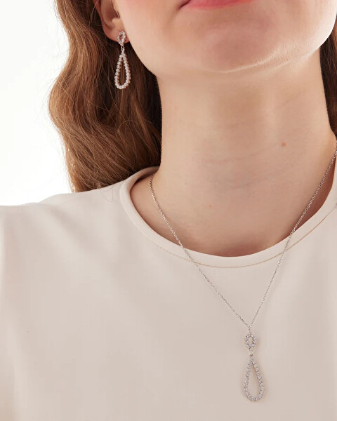 Visací náušnice s krystaly Teardrop Lieve A5534-07HT