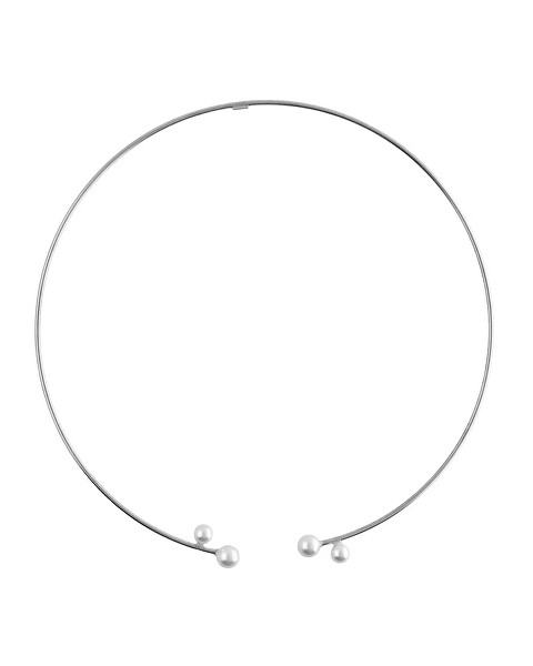 Pevný stříbrný náhrdelník s perlami Sera A5557-00HG