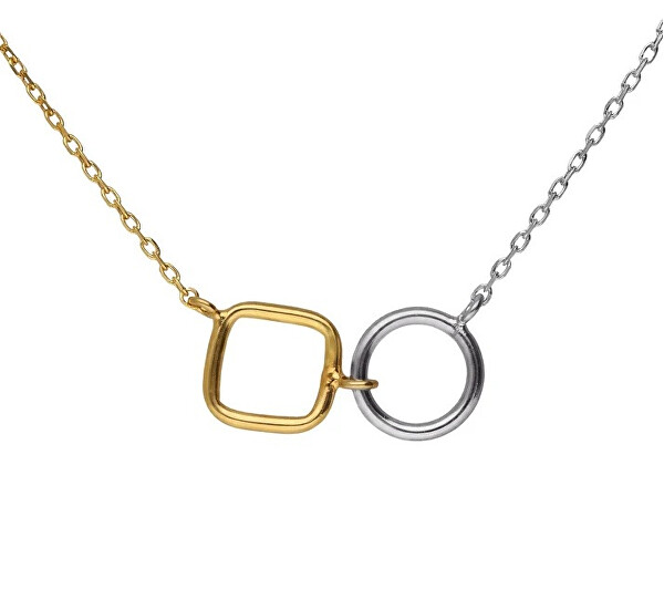 Slušivý bicolor náhrdelník ze stříbra Nivola A5508-BG