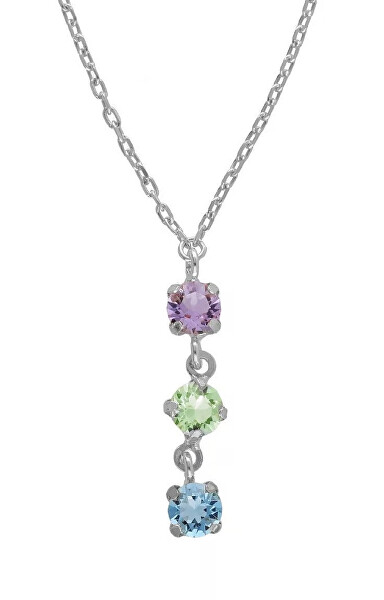 Collana da donna in argento con cristalli Ryver A4886-MHG