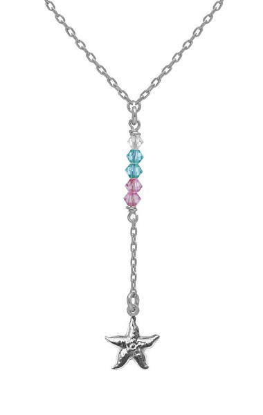 Elegante collana in argento Stella con cristalli Bliss A4847-MHG