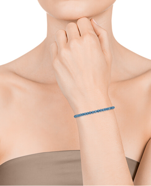 Armband mit blauen Achatperlen 75120P01013