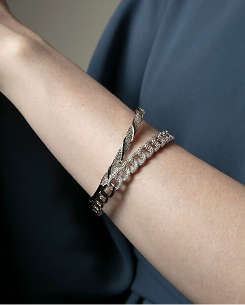 Elegantní pevný náramek s krystaly Chic 14185P01000