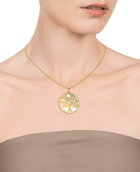 Vergoldete Halskette mit dem Lebensbaum  15064C01012