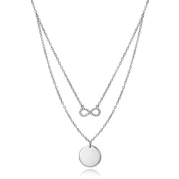 Dvojitý stříbrný náhrdelník Nekonečno 4087C000-00