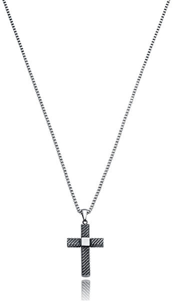 Módní ocelový náhrdelník s křížkem Beat 75021C01000