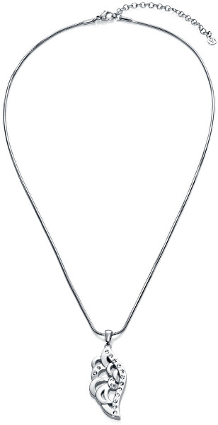 Módne oceľový náhrdelník s príveskom Kiss 80011C11000