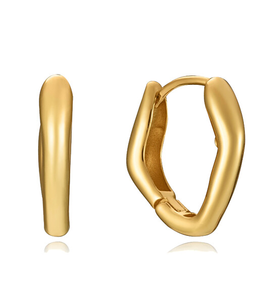 Eleganti orecchini a cerchio placcati oro 13032E100-06