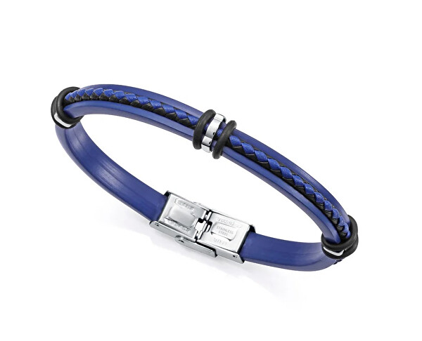 Bracciale in silicone blu da uomo Magnum 14128P01013