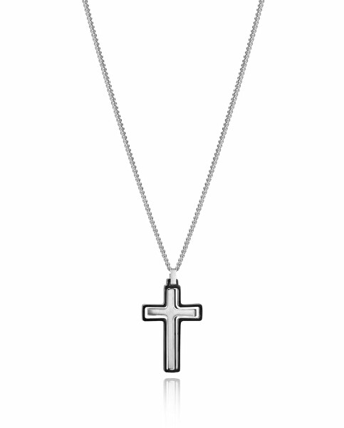 Nadčasový pánský náhrdelník s křížkem Magnum 75330C01000