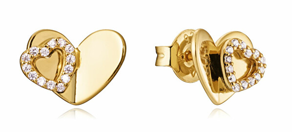 Delicati orecchini placcati in oro Cuore San Valentín 13126E100-36