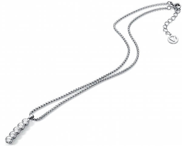 Ocelový náhrdelník s broušenými krystaly Fashion 50001C11000