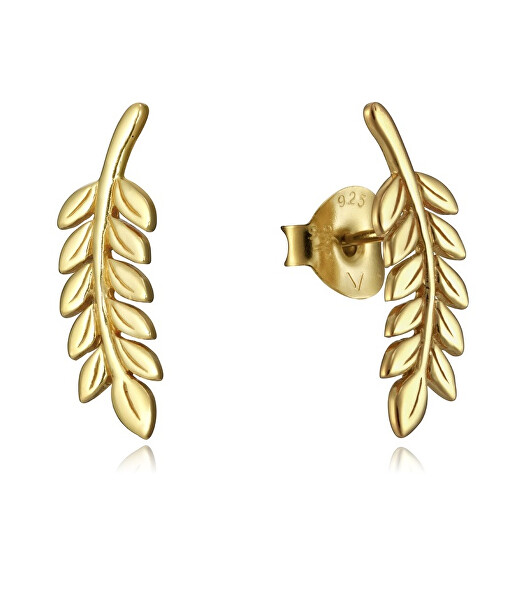 Längsvergoldete Ohrringe BlättchenTrend 5125E100-06