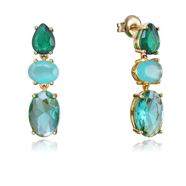Wunderschöne vergoldete Ohrringe mit Kristallen Elegant 13168E100-59