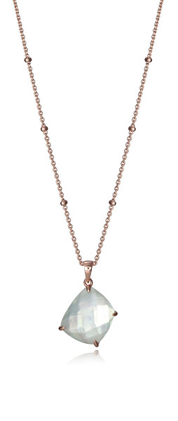 Pôvabný bronzový náhrdelník s perleťou Elegant 15110C100-40 (retiazka, prívesok)