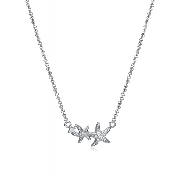 Pôvabný strieborný náhrdelník morské hviezdice 61074C000-38
