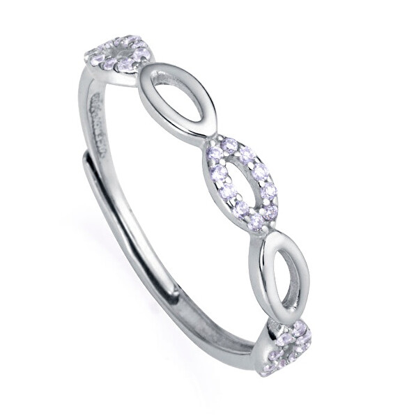 Dignitoso anello in argento con zirconi Clasica 13160A013