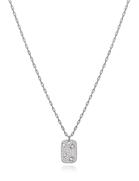 Collana in argento con zirconi chiari Elegant 13178C000-30