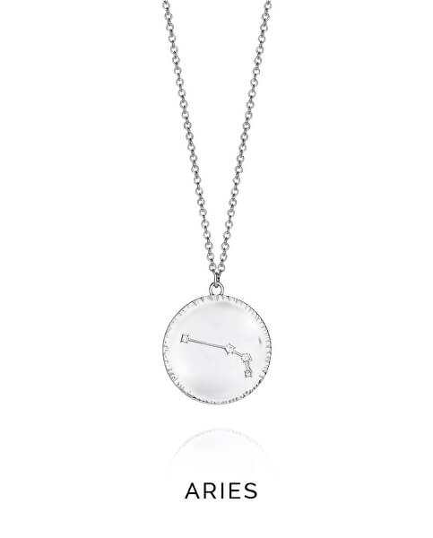 Silberne Halskette mit Widderzeichen  61014C000-38AR