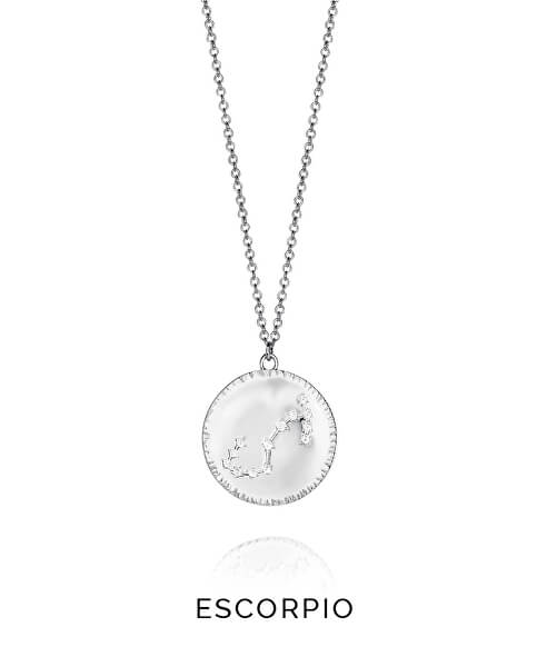 Silberne Halskette mit Skorpionzeichen  61014C000-38E