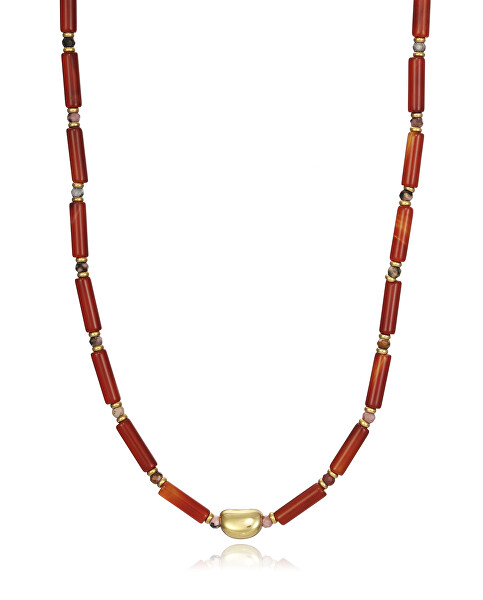Stylový ocelový náhrdelník z achátu Chic 1440C09012