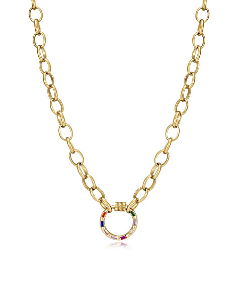 Štýlový pozlátený náhrdelník Chic 1379C01012